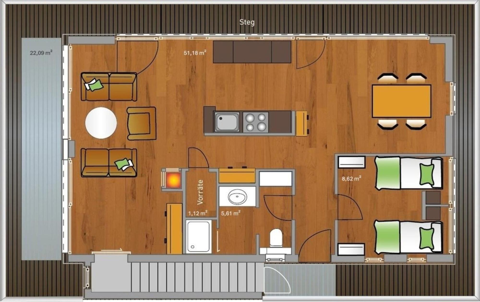 Kyst 5410 Floating Home 1 霍尔斯泰因地区诺伊斯塔特 外观 照片